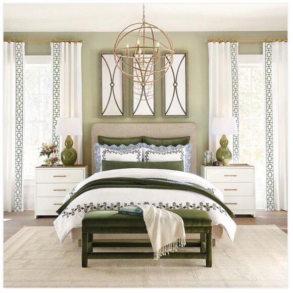 Lilou Embroidered Duvet Cover - Ballard Design F/Q - Picture 1 of 3